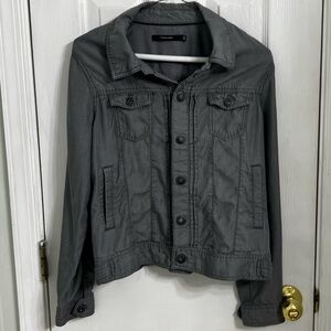 Tahari soft dark denim jacket. Size M